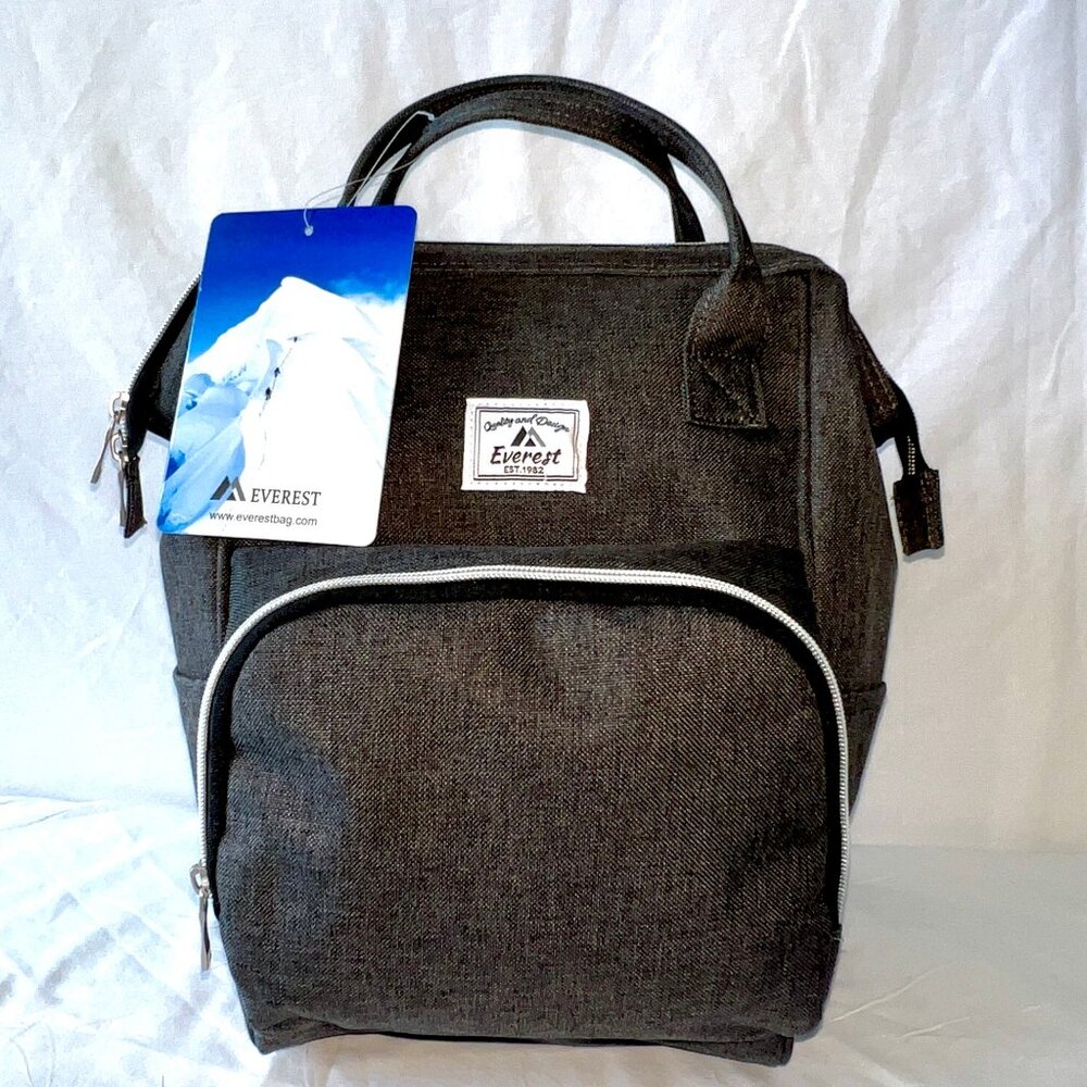 NEW Everest Mini Backpack Bag, "Friendly Mini" Gray Polyester